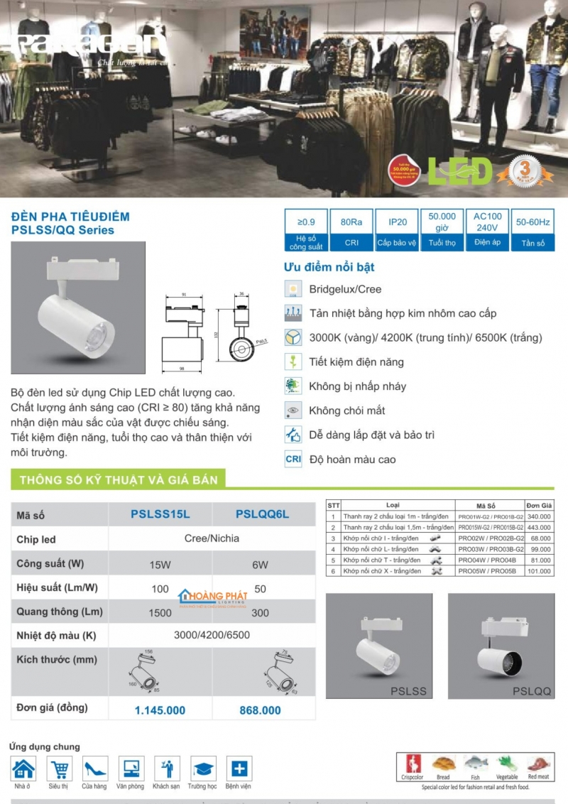 Catalogues đèn Paragon mới nhất 2025
