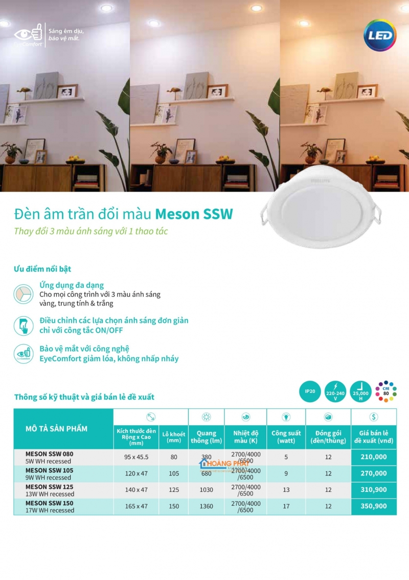 Catalogues đèn Philips dân dụng mới nhất 2025