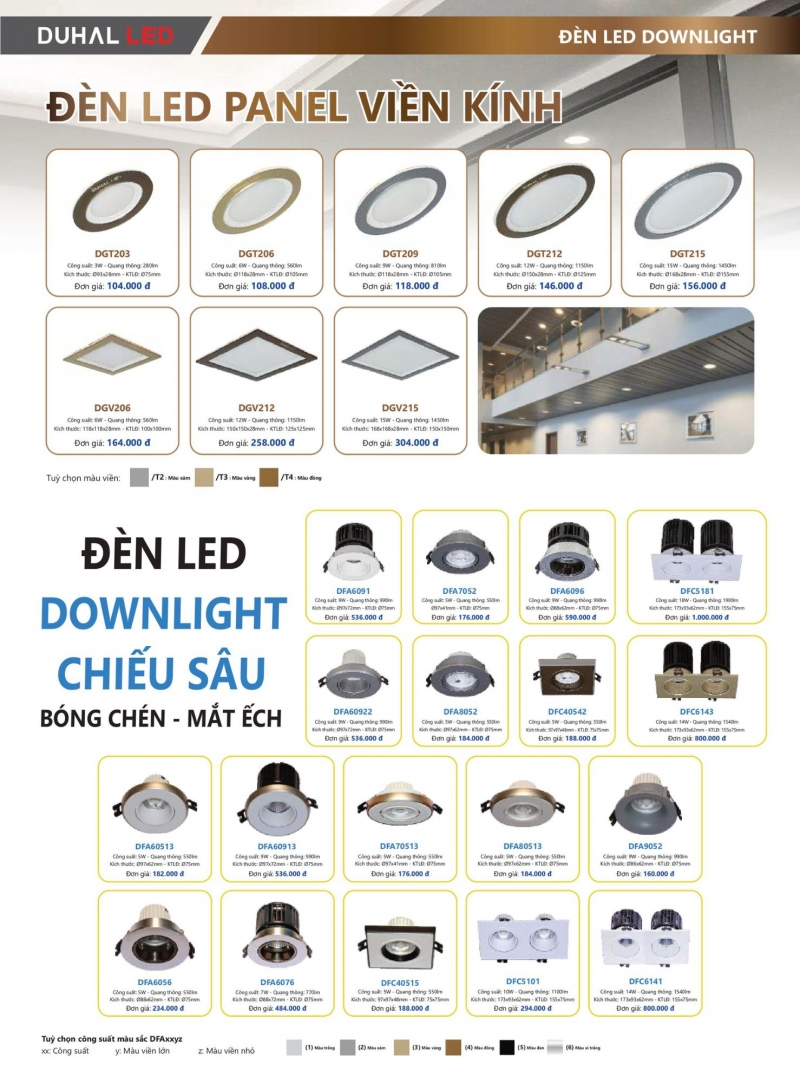 Đèn led âm trần vuông 5W DFC40515 Duhal
