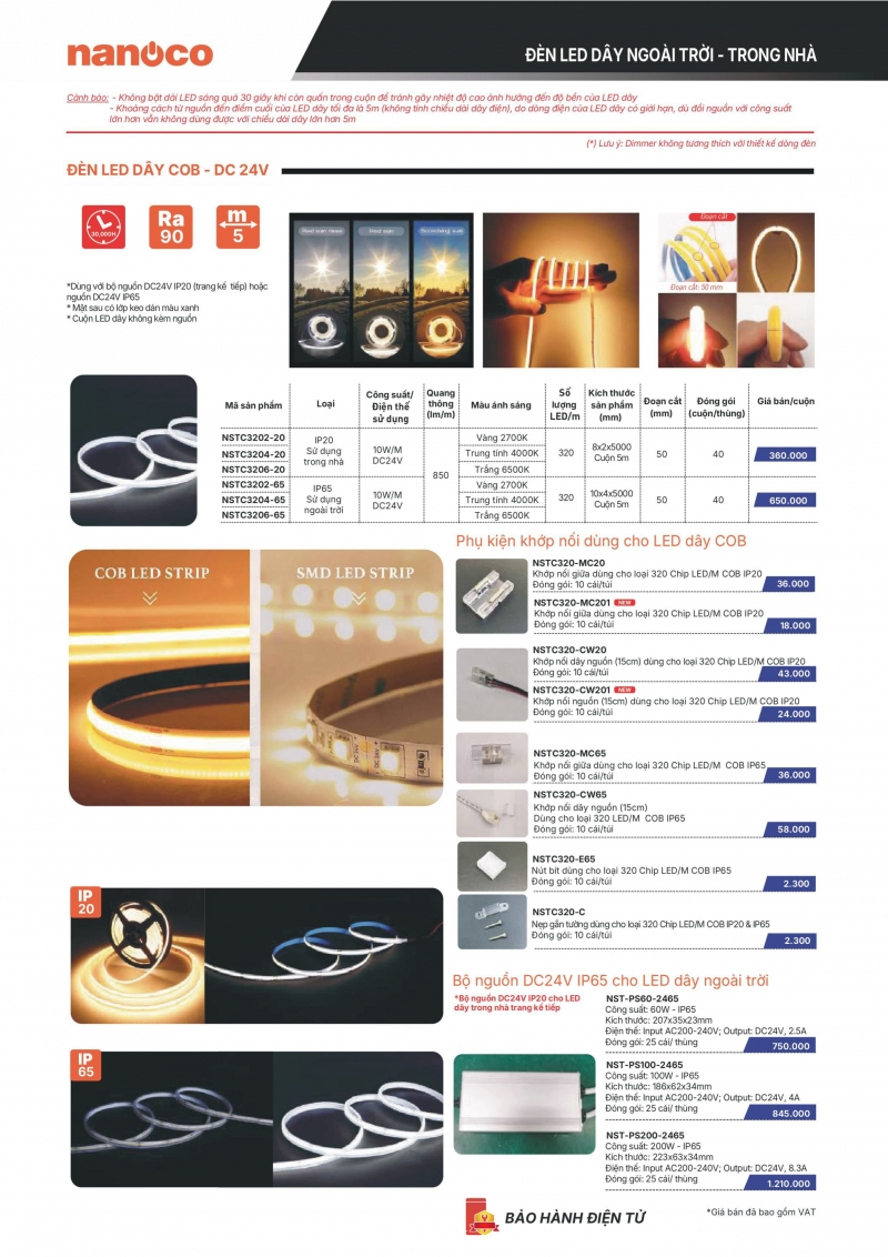 Đèn led dây 10W NSTC3206-20 5M Nanoco