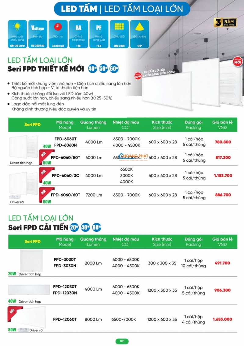 Bảng giá thiết bị điện - đèn led MPE 2026