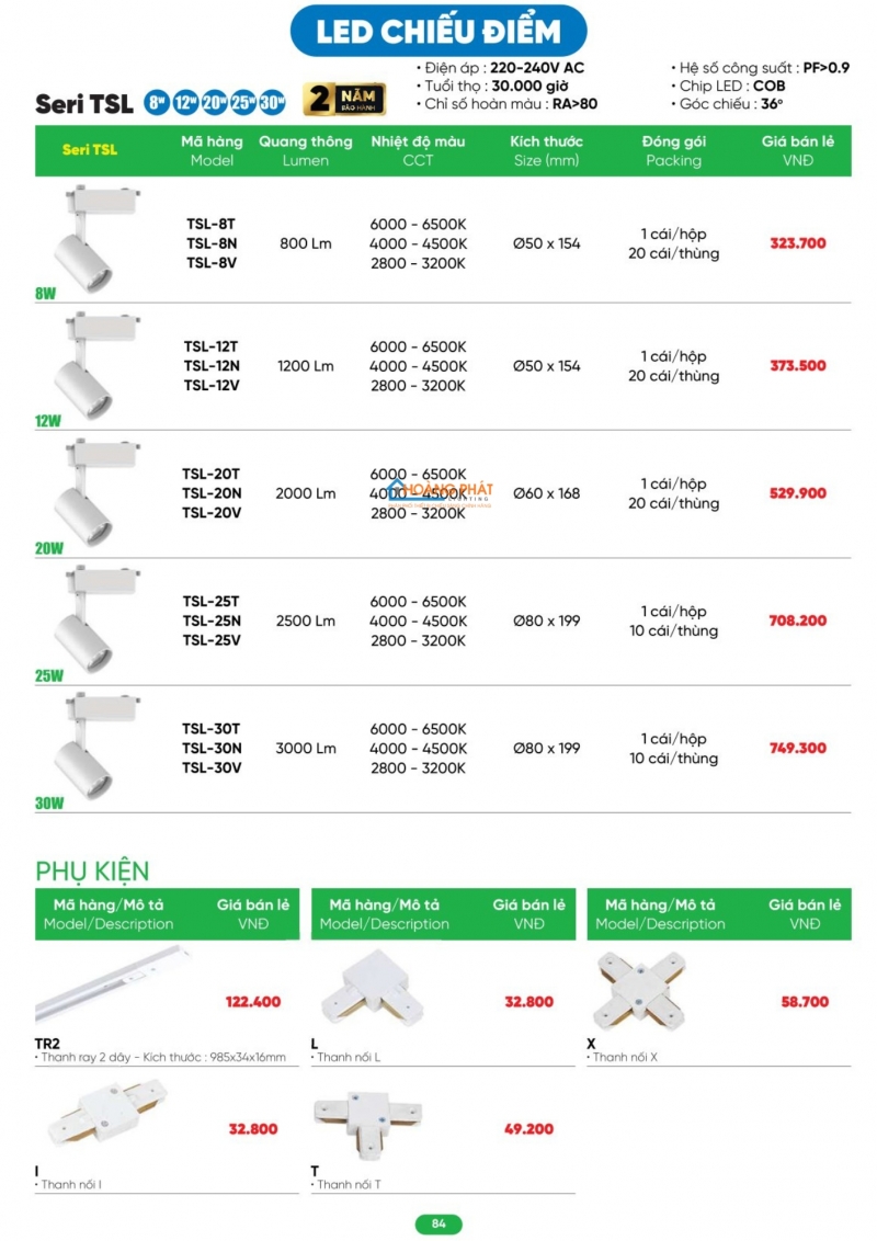 Bảng giá thiết bị điện - đèn led MPE 2026