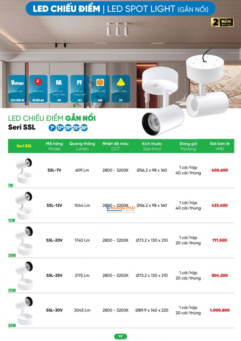 Bảng giá thiết bị điện - đèn led MPE 2026