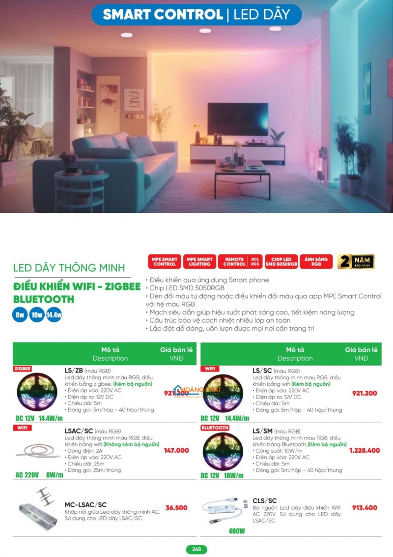 Bảng giá thiết bị điện - đèn led MPE 2026