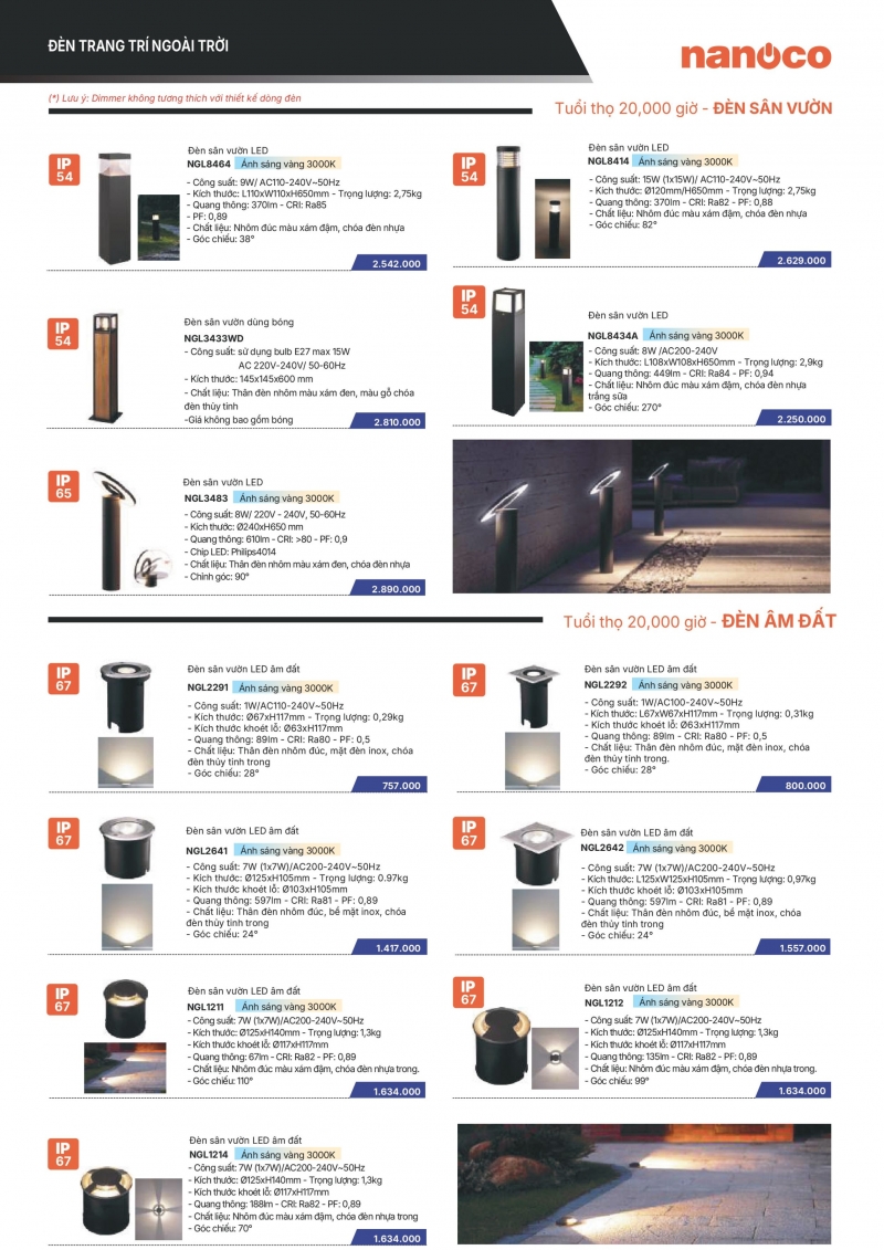 Đèn led âm đất 1W NGL2292 Nanoco IP67