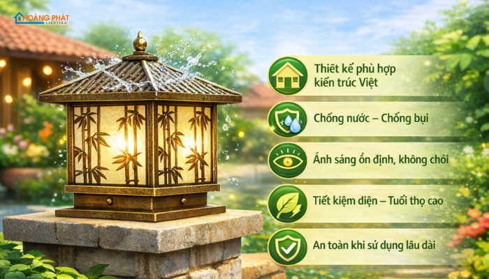 Đèn trụ cổng Nanoco