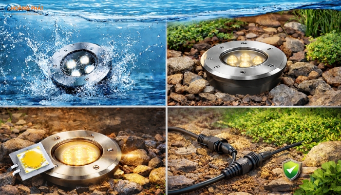 Đèn led âm nước, âm đất Anfaco