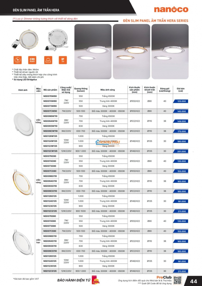 Bảng giá thiết bị điện Panasonic 2026 mới nhất