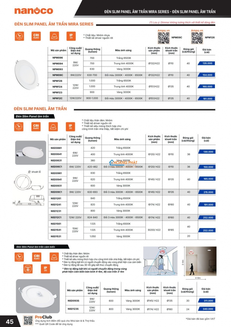Bảng giá thiết bị điện Panasonic 2026 mới nhất