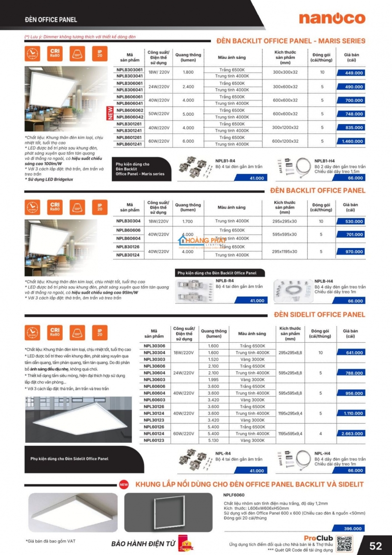 Bảng giá thiết bị điện Panasonic 2026 mới nhất