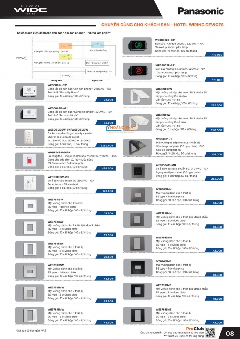 Catalogues thiết bị điện Panasonic mới nhất 2026