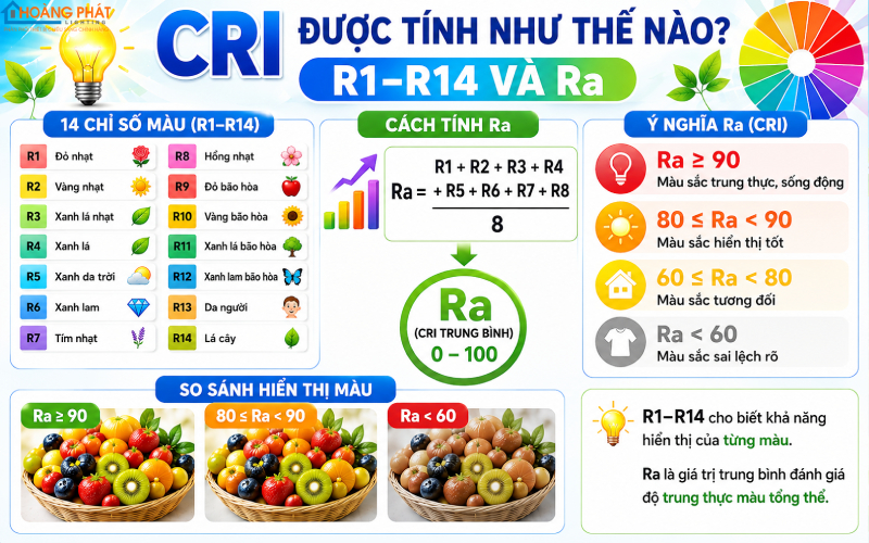 Chỉ số hoàn màu CRI là gì