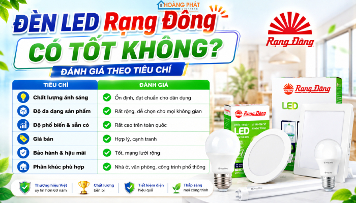 Đèn led Rạng Đông có tốt không
