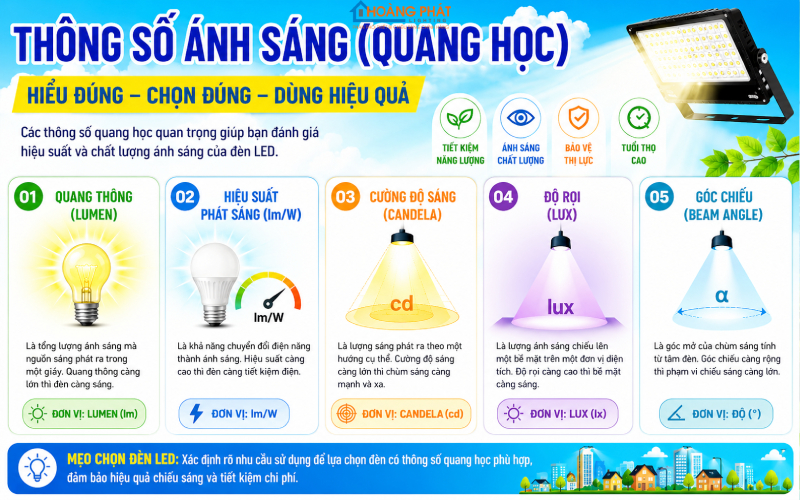 Ý nghĩa thông số đèn led 