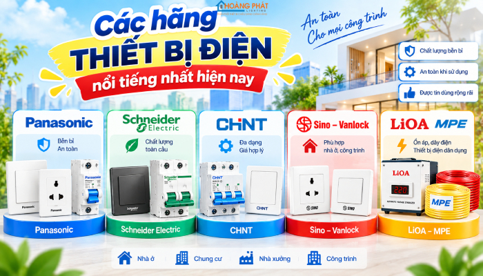 Các hãng thiết bị điện nổi tiếng nhất hiện nay