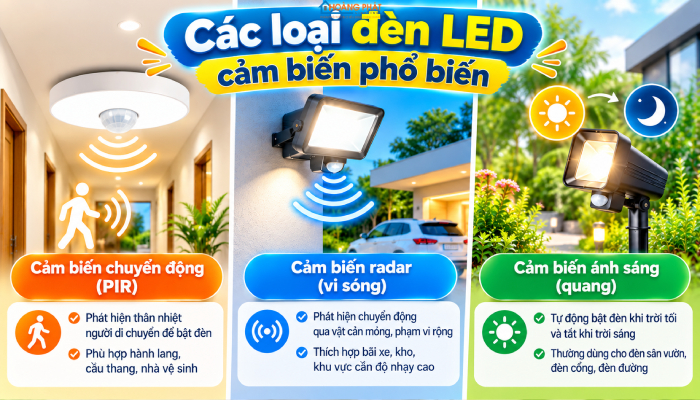 Đèn led cảm biến hãng nào tốt