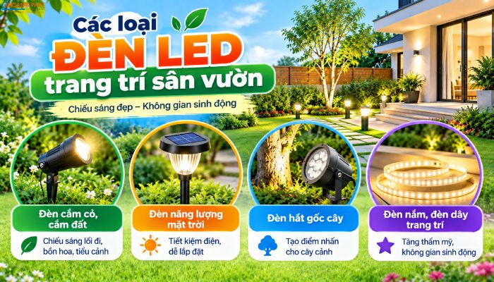 Đèn led trang trí sân vườn loại nào tốt