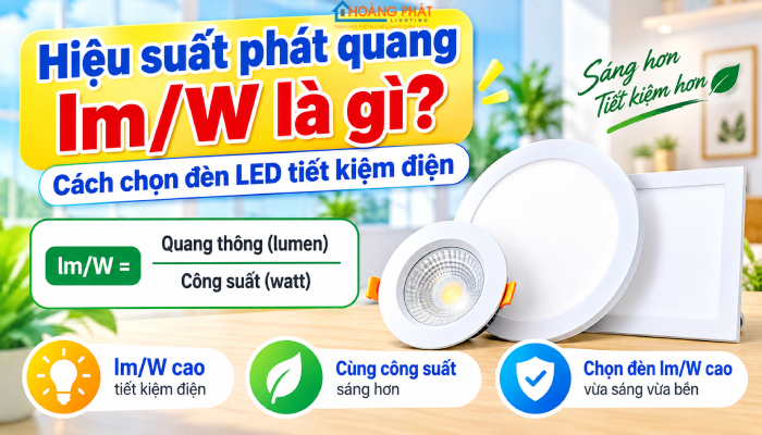 Hiệu suất phát quang lm/W là gì? Cách chọn đèn LED tiết kiệm điện