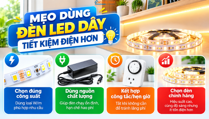 Đèn led dây có tốn điện không