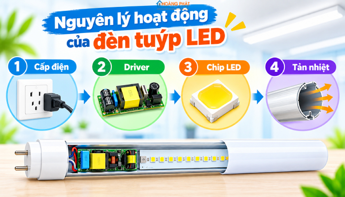 Cấu tạo đèn tuýp led như thế nào 