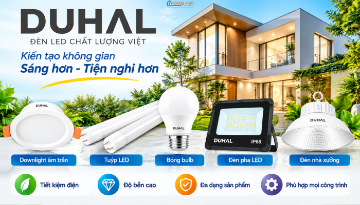 Đại lý phân phối đèn led Duhal