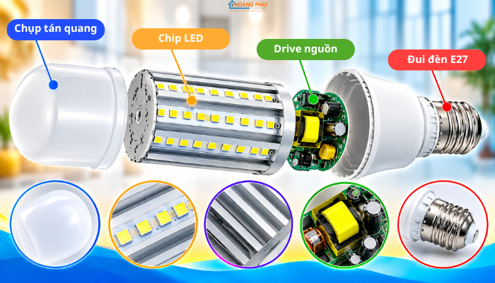 Đèn LED Bulb Trụ Công Suất Lớn: Cách Chọn Cho Nhà Kho, Gara, Xưởng Nhỏ