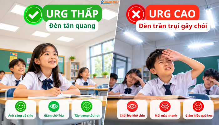 Chiếu Sáng Lớp Học Chuẩn: Chọn Đèn LED Bảo Vệ Mắt Học Sinh