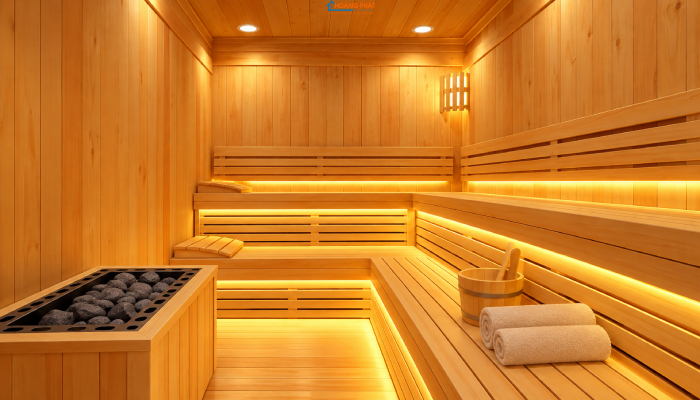 Chiếu Sáng Phòng Xông Hơi Sauna: Chọn Đèn Chịu Nhiệt Cao, Chống Ẩm