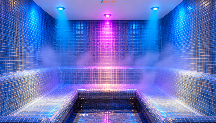Chiếu Sáng Phòng Xông Hơi Sauna: Chọn Đèn Chịu Nhiệt Cao, Chống Ẩm