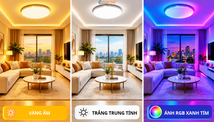 Đèn LED Đổi Màu CCT Và RGB: Nguyên Lý, Ứng Dụng Thực Tế