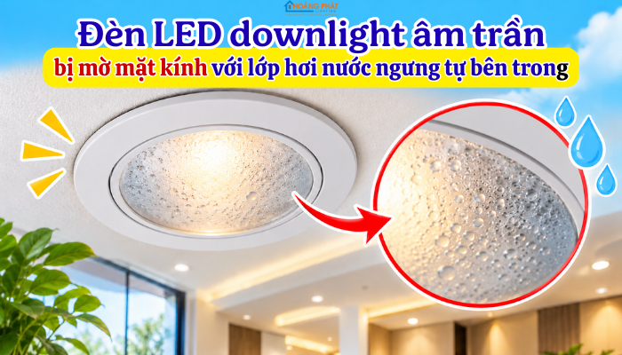 Đèn LED Downlight Bị Đọng Hơi Nước, Mờ Mặt Kính: Nguyên Nhân Và Xử Lý
