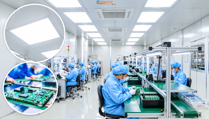 Đèn LED Cho Phòng Sạch Cleanroom & Xưởng Điện Tử: Tiêu Chuẩn Kỹ Thuật