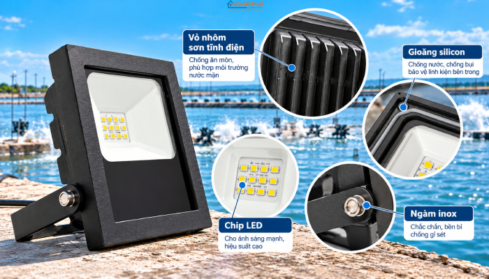 Đèn LED Chiếu Sáng Trại Tôm, Ao Nuôi Thủy Sản: Chống Ăn Mòn, Bền Nước