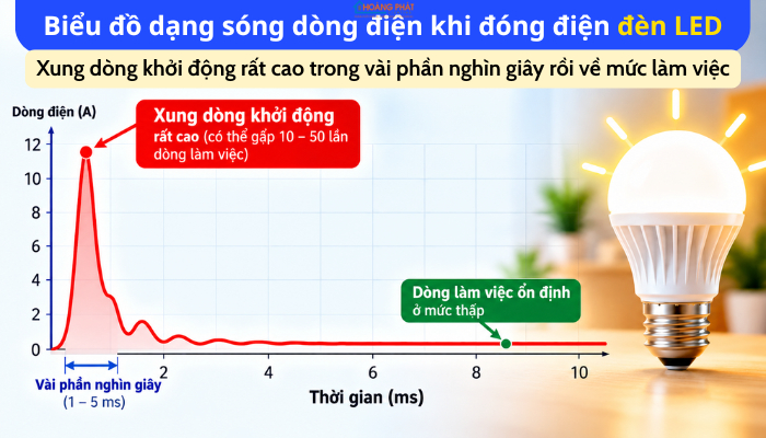 Bật Đèn LED Là Aptomat Nhảy: Dòng Khởi Động Và Cách Xử Lý