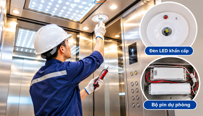 Đèn LED Chiếu Sáng Cabin Thang Máy: An Toàn, Chống Rung, Chống Kẹt