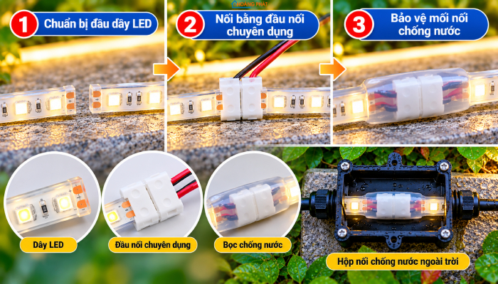 Đèn LED Dây Bị Chết Từng Đoạn, Đứt Khúc: Cách Xác Định Và Nối Lại Đúng Kỹ Thuật