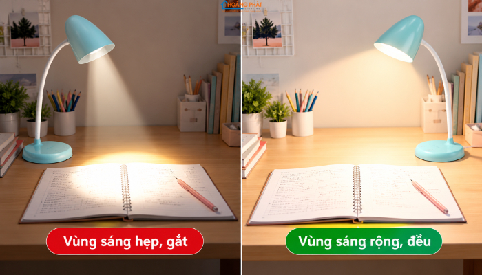 Đèn Bàn Học Chống Cận: Chọn Chỉ Số Chống Nhấp Nháy & CRI Cao