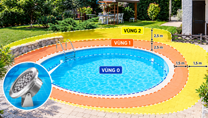 Chiếu Sáng Bể Bơi Trong Nhà: Chống Ăn Mòn Hơi Clo, Chọn Đèn Đạt IP