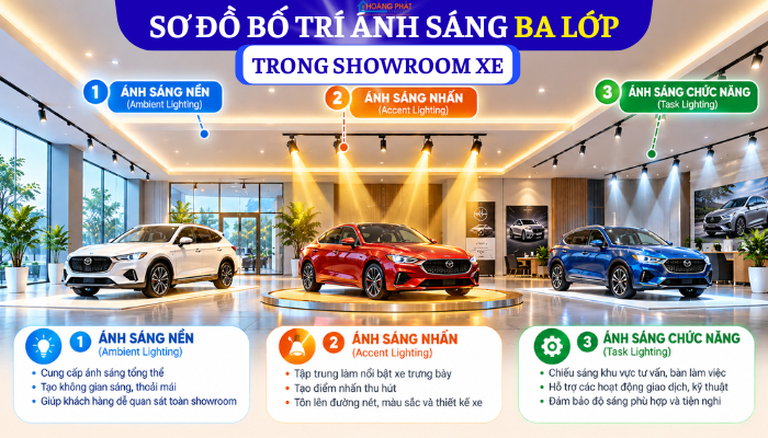 Chiếu Sáng Showroom Ô Tô, Xe Máy: Tôn Sản Phẩm, Hút Khách, Chốt Đơn