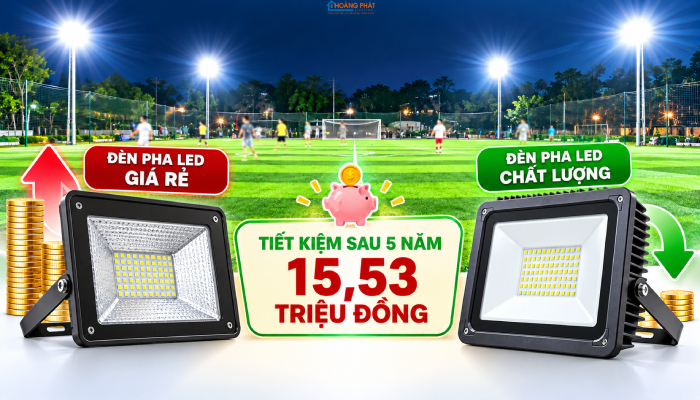 Chiếu sáng sân bóng đá mini 5-7 người: số trụ, đèn pha và chi phí