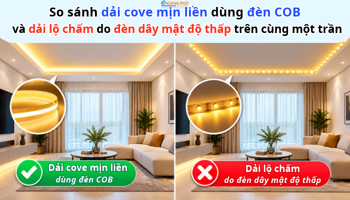 Cove Lighting – Chiếu Sáng Hắt Trần Gián Tiếp: Kỹ Thuật Tạo Chiều Sâu Nội Thất