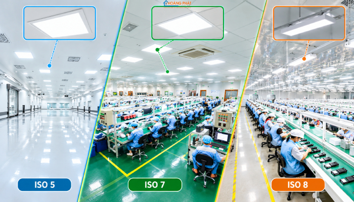 Đèn LED Cho Phòng Sạch Cleanroom & Xưởng Điện Tử: Tiêu Chuẩn Kỹ Thuật