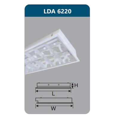 Máng đèn Led T8 2x9W LDA6220 Duhal