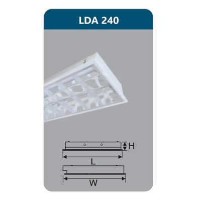 Máng đèn Led T8 2x18W LDA240 Duhal