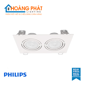 Chóa đèn led âm trần đôi 2x9W GD100B LED8x2 D90 Philips