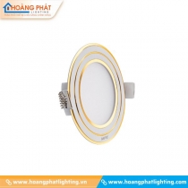 Đèn led âm trần đổi màu viền vàng 7W RPL-7/3C/G MPE