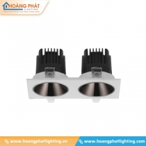 Đèn led âm trần đôi chóa đen 24W V7DLA-24 Vinaled
