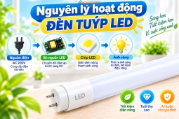 Nguyên lý hoạt động của đèn tuýp led