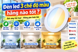 Đèn led 3 chế độ màu hãng nào tốt