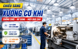 Chiếu Sáng Xưởng Cơ Khí, Gia Công Kim Loại: Chống Chói, Đủ Sáng